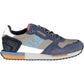 Blue Polyester Men Sneaker