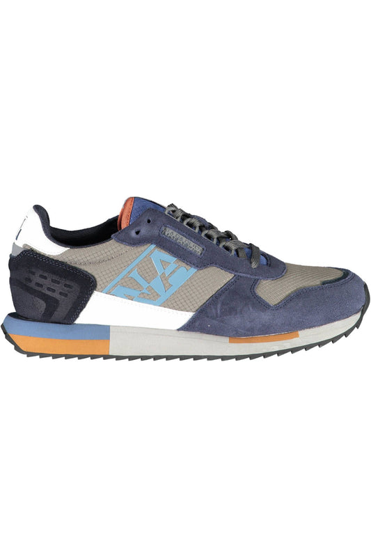 Blue Polyester Men Sneaker