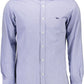 Blue Cotton Men Shirt