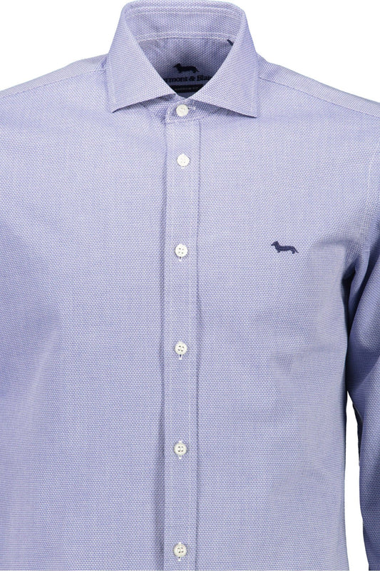 Blue Cotton Men Shirt