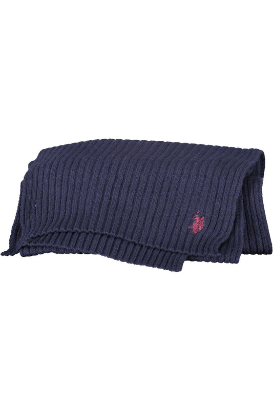 Blue Wool Men Scarf