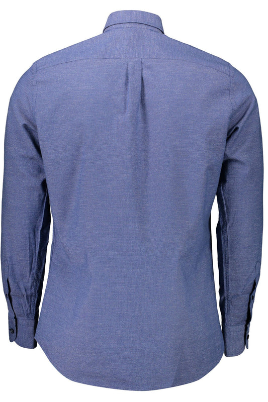 Blue Cotton Men Shirt