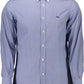 Blue Cotton Men Shirt