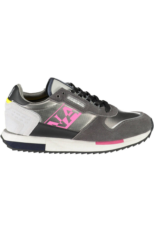 Gray Polyester Women Sneaker