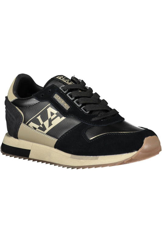 Black Polyester Women Sneaker