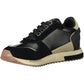 Black Polyester Women Sneaker