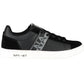 Black Polyester Men Sneaker