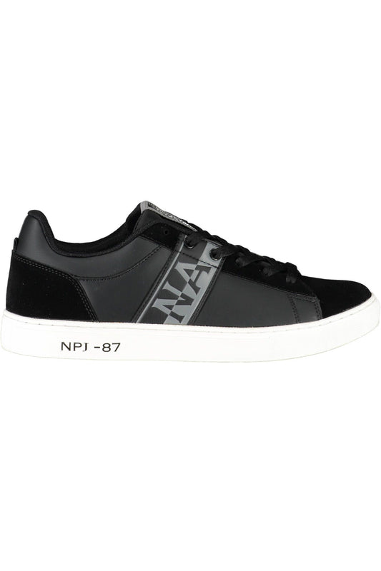 Black Polyester Men Sneaker