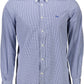 Blue Cotton Men Shirt