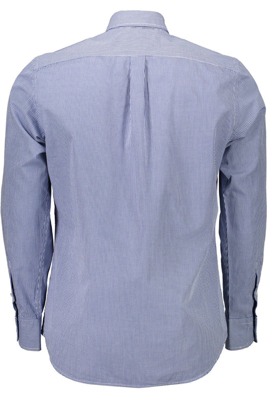 Blue Cotton Men Shirt