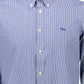 Blue Cotton Men Shirt