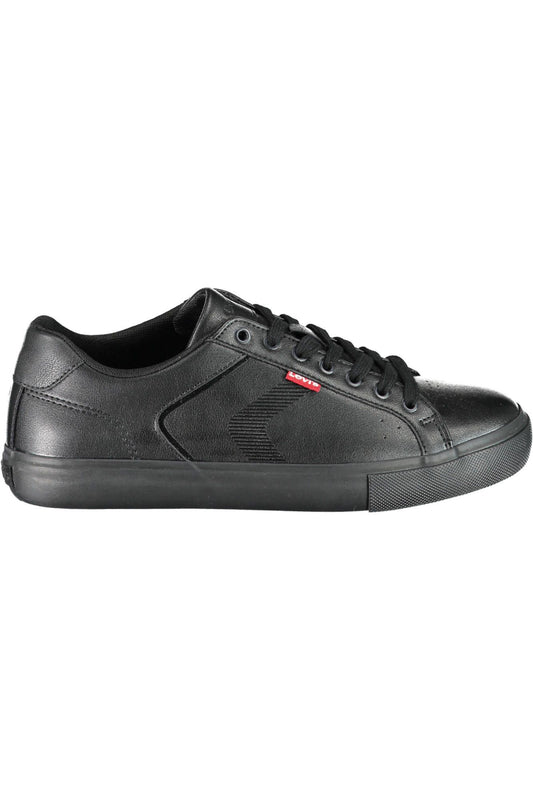 Black Polyester Men Sneaker