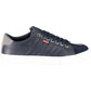 Blue Polyester Men Sneaker