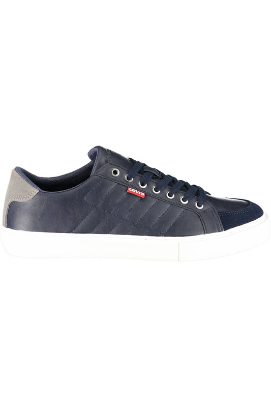 Blue Polyester Men Sneaker