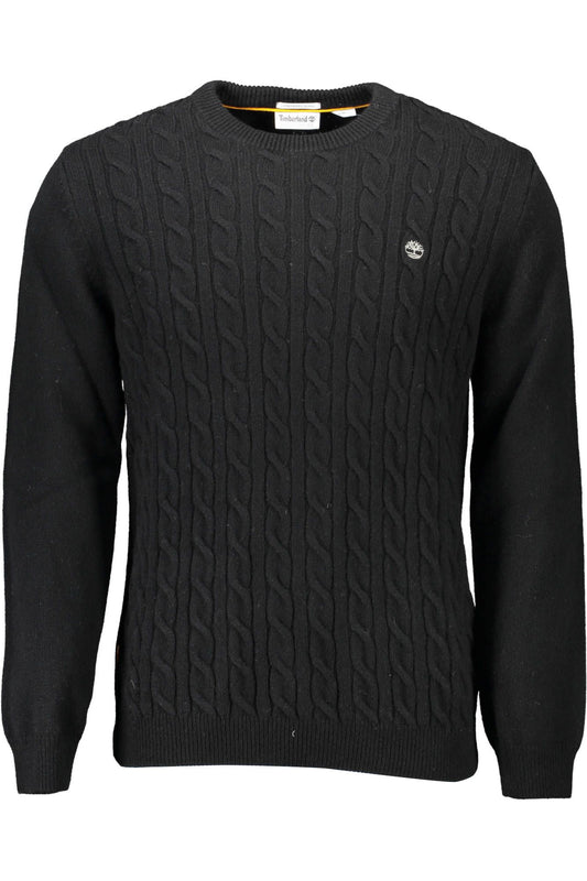 Black Nylon Men Sweater