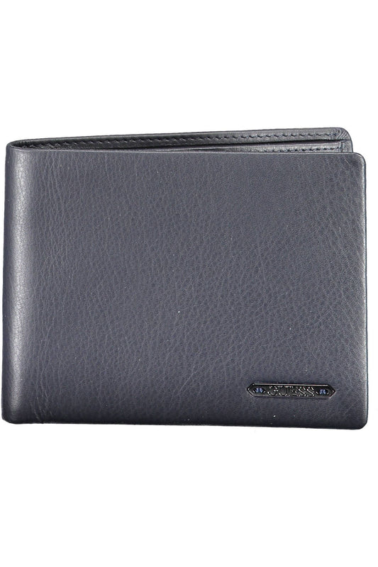 Blue Leather Men Wallet
