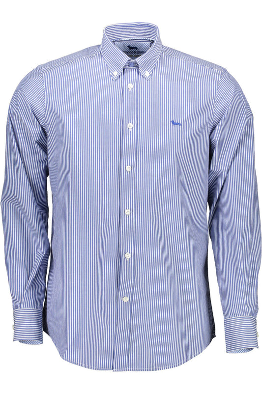 Blue Cotton Men Shirt