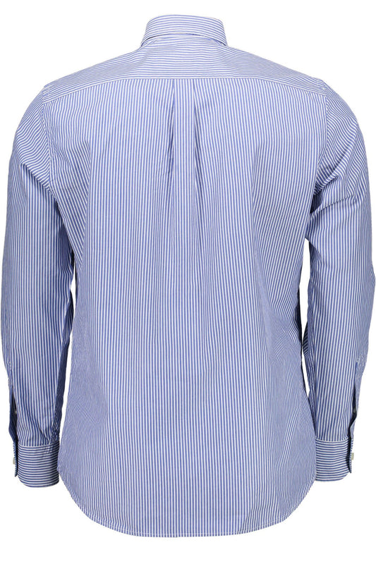 Blue Cotton Men Shirt
