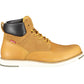 Beige Polyester Men Boot