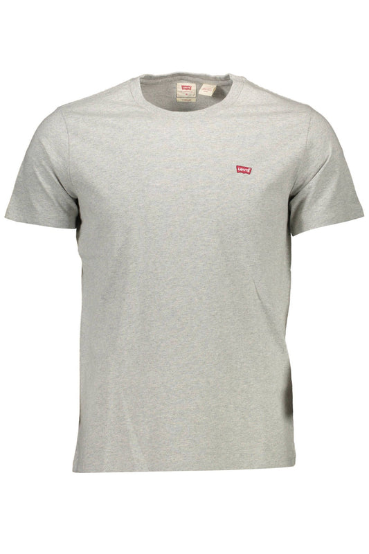 Gray Cotton Men T-Shirt