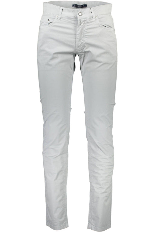 Gray Cotton Men Trouser
