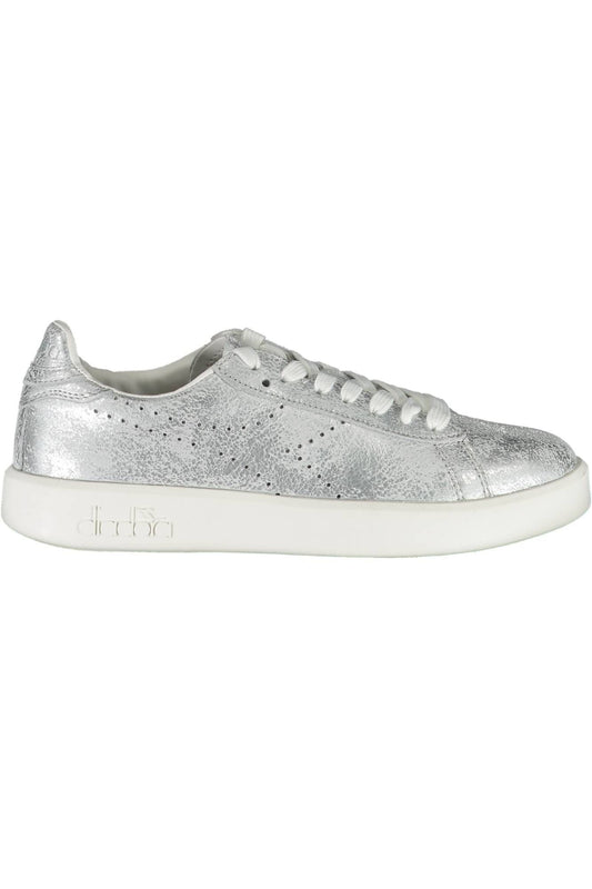 Silver Fabric Women Sneaker