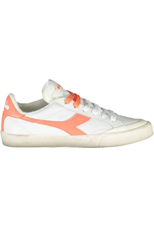 White Fabric Women Sneaker
