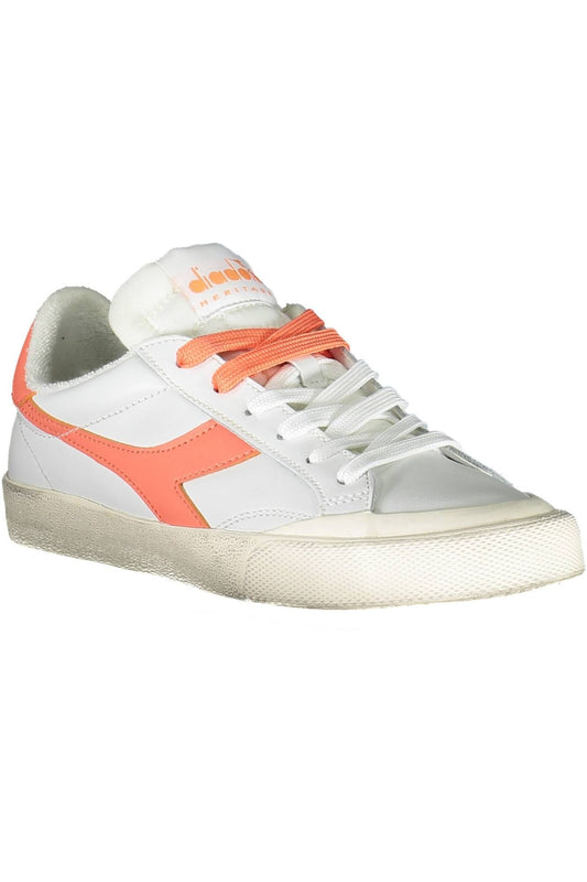 White Fabric Women Sneaker