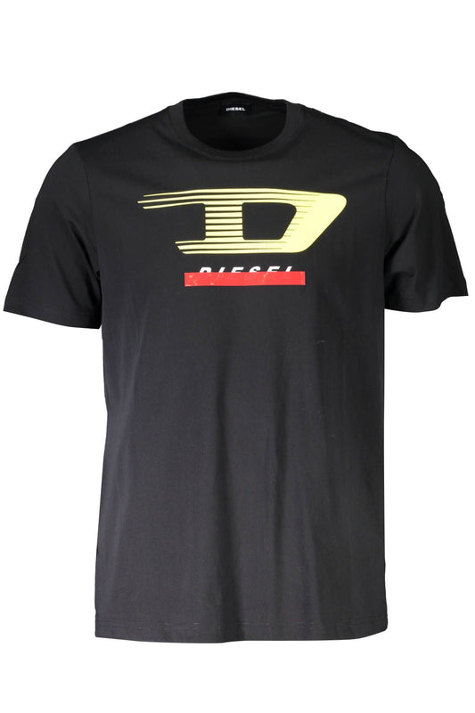 Black Cotton Men T-Shirt