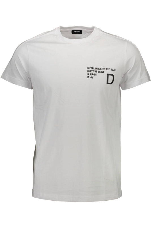 White Cotton Men T-Shirt