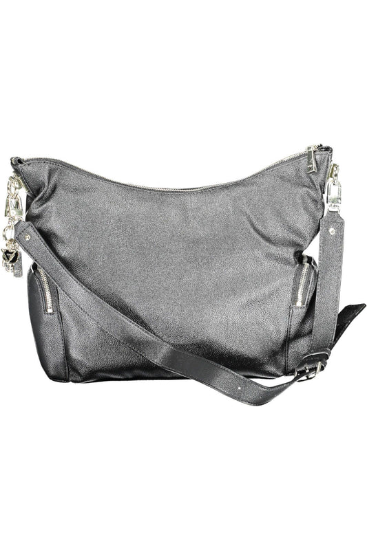 Black Polyurethane Women Handbag