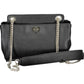Black Polyurethane Women Handbag