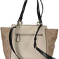 Beige Polyurethane Women Handbag