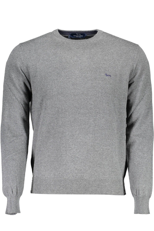 Gray Cotton Men Sweater
