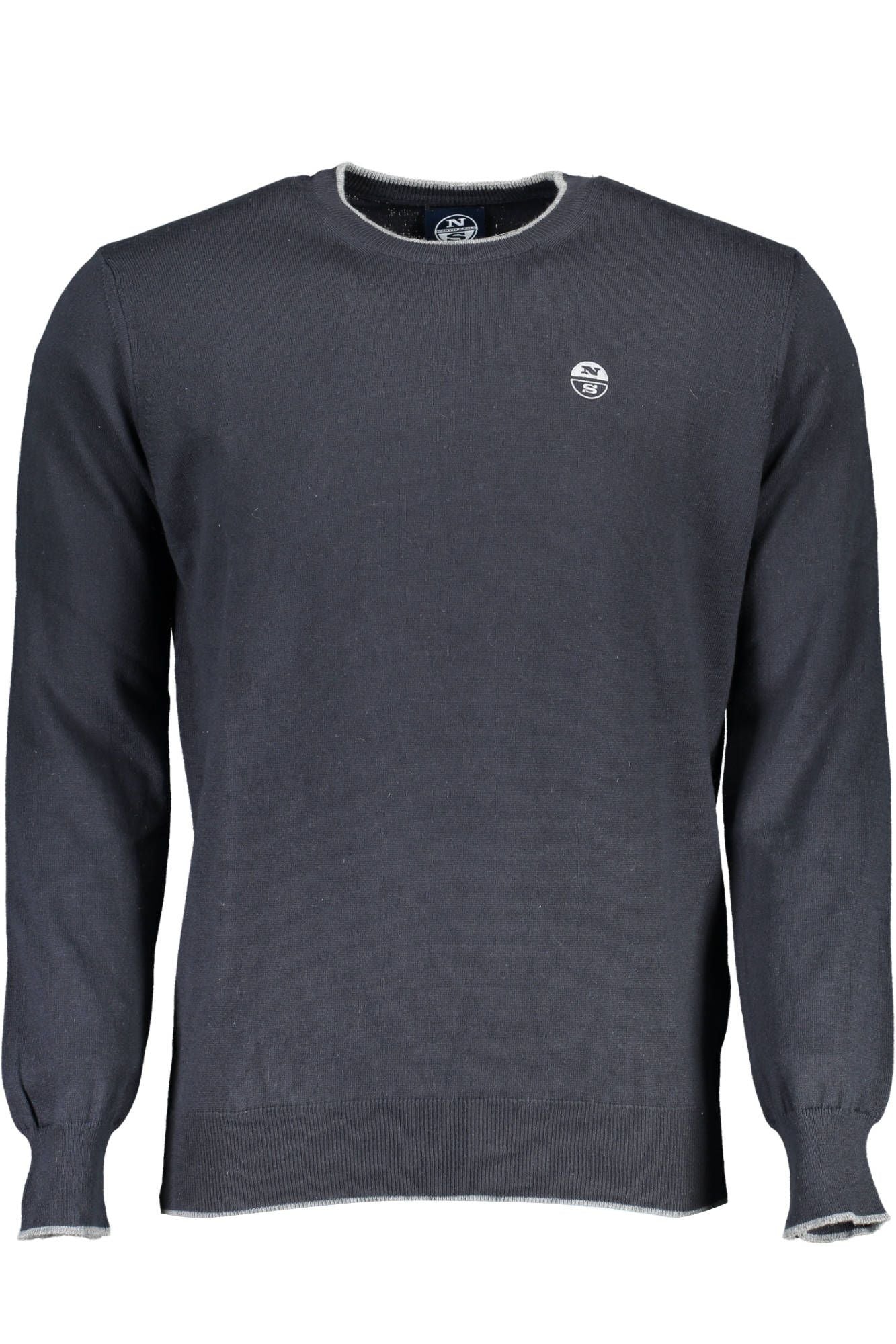 Blue Cotton Men Sweater