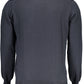 Blue Cotton Men Sweater
