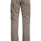 Beige Cotton Men Trouser