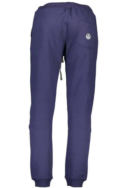 Blue Cotton Men Trouser