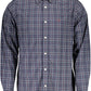 Blue Cotton Men Shirt