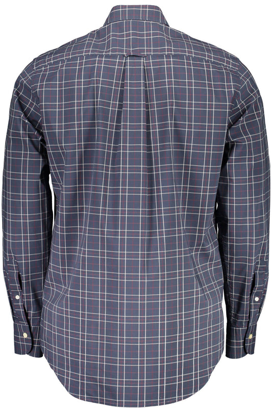 Blue Cotton Men Shirt