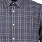 Blue Cotton Men Shirt