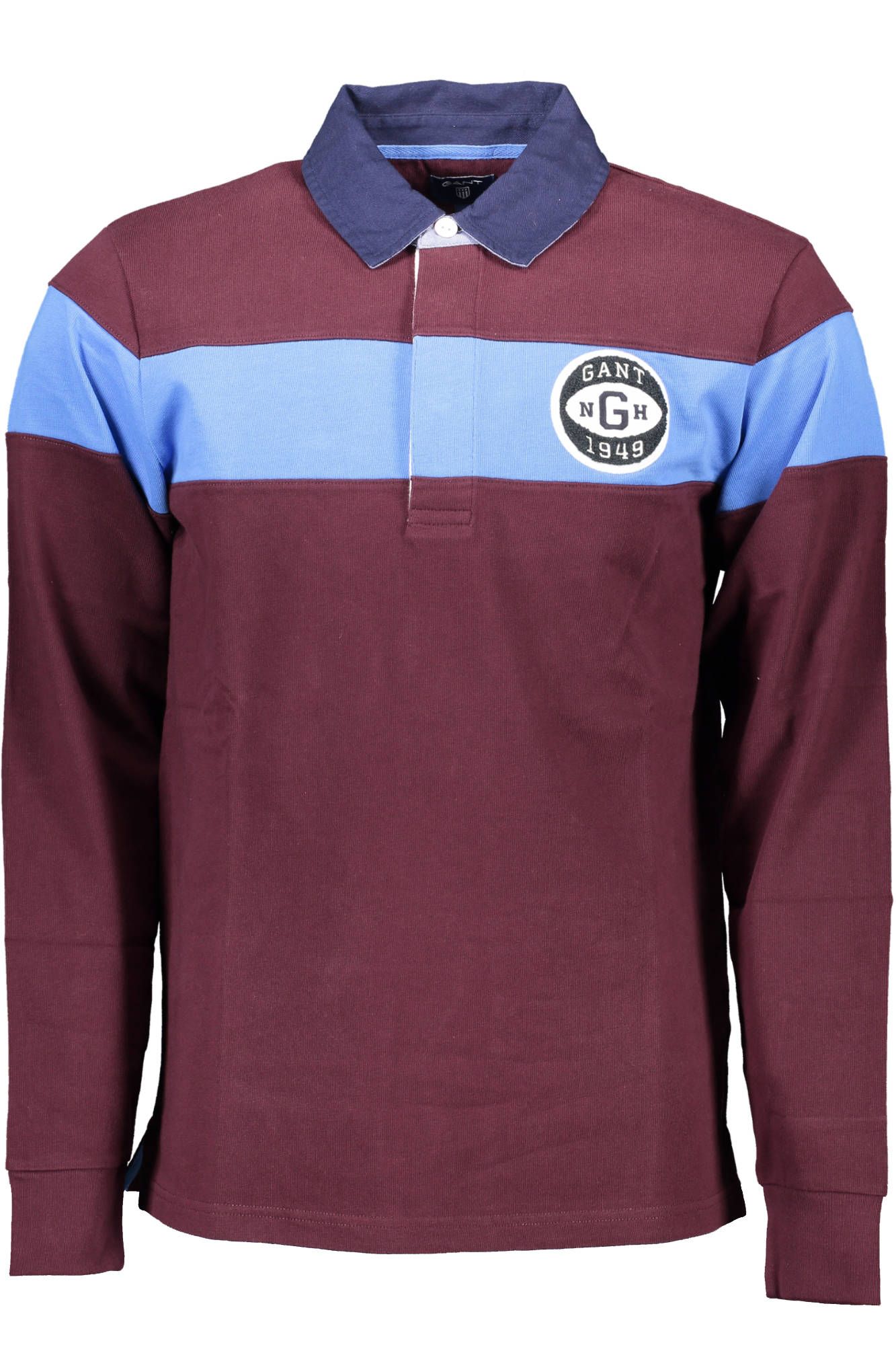 "Purple Cotton Men Polo Shirt"
