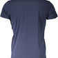 Blue Cotton Men T-Shirt