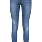 Blue Cotton Women Jeans