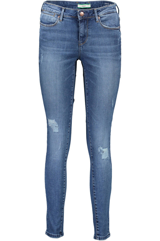 Blue Cotton Women Jeans