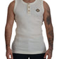 Sleeveless Henley Wool Blend T-Shirt