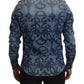 Elegant Slim Fit Casual Blue Men's Shirt
