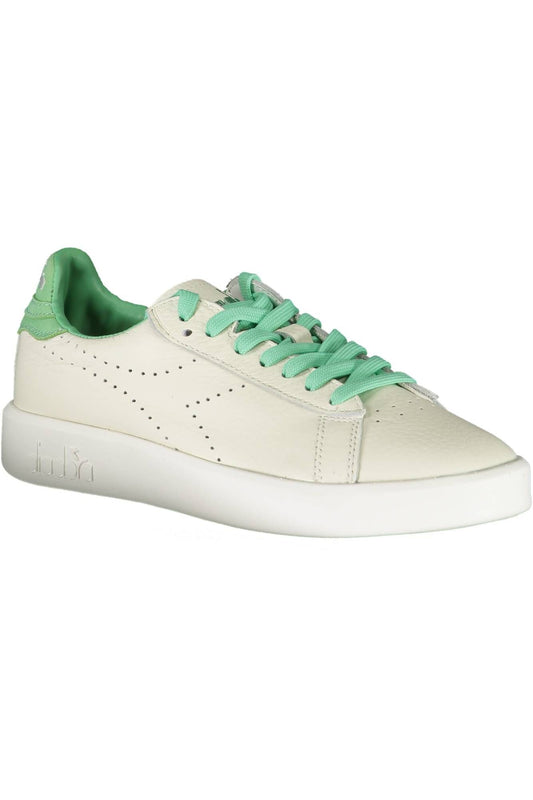 White Fabric Women Sneaker