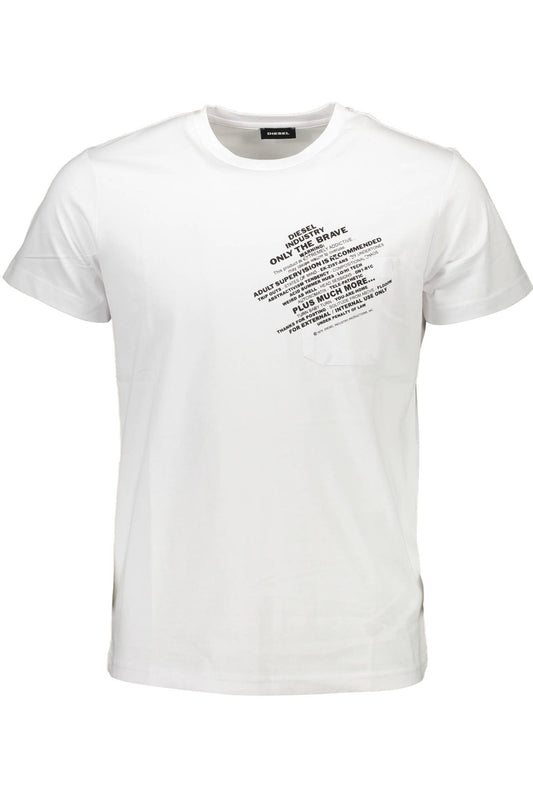 White Cotton Men T-Shirt