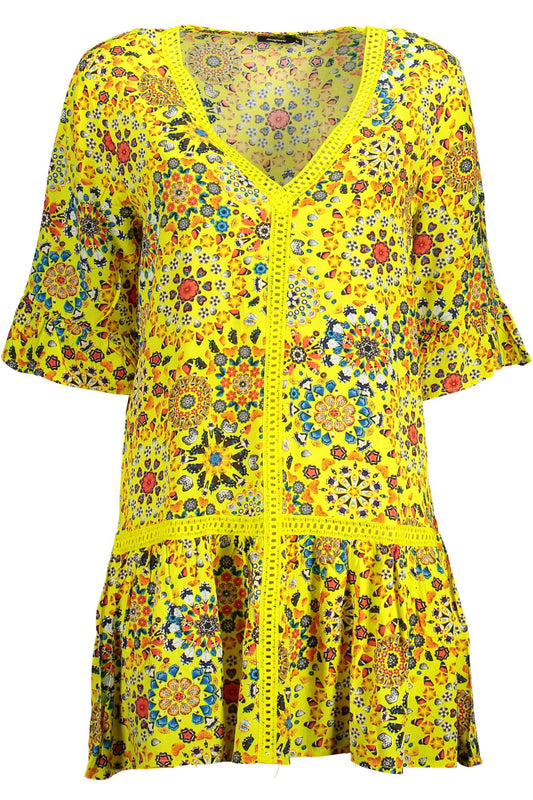Yellow Cotton Women Dress